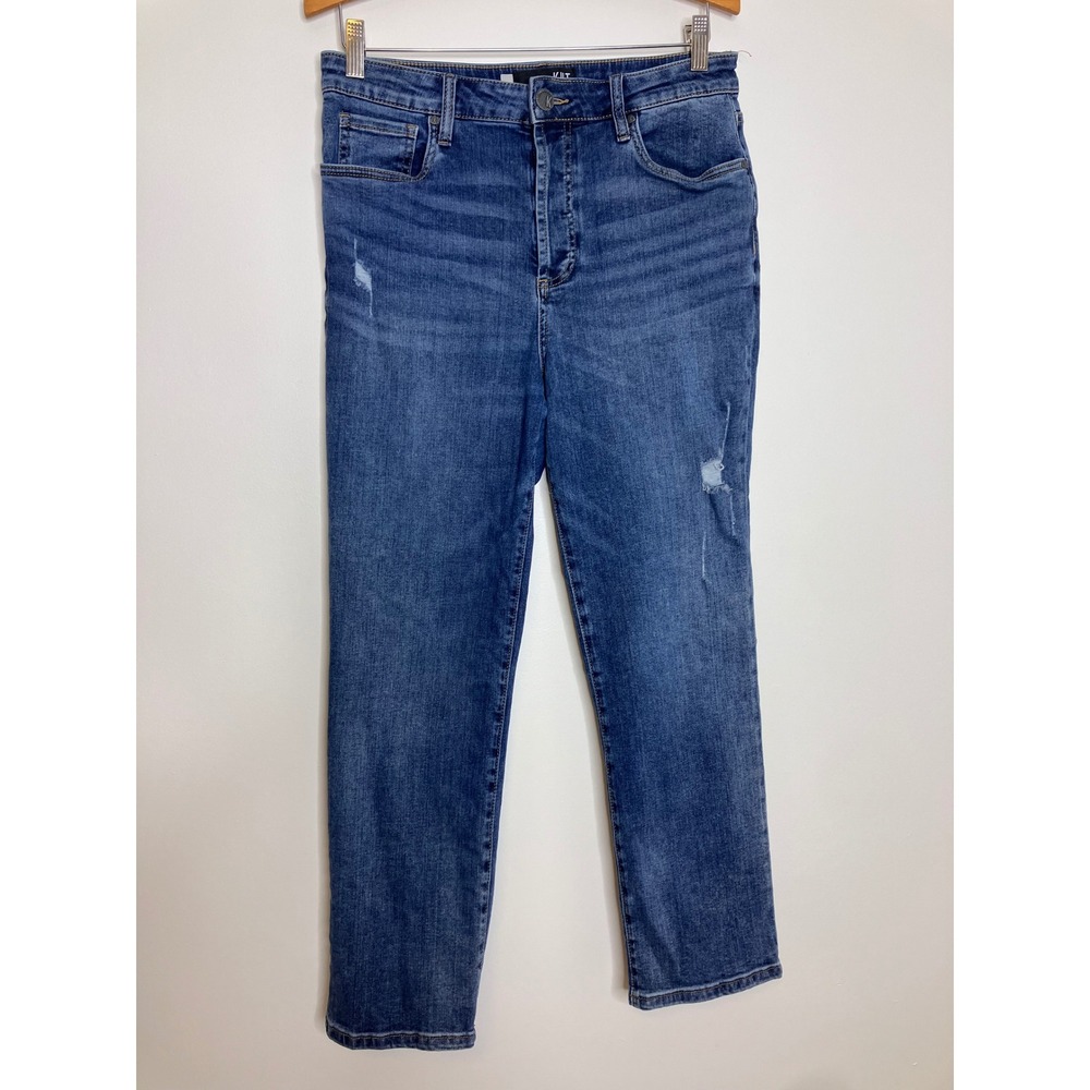 Kut from the Kloth Rosa Straight Jeans Womens 8 Blue Excellent High Rise Ankle
